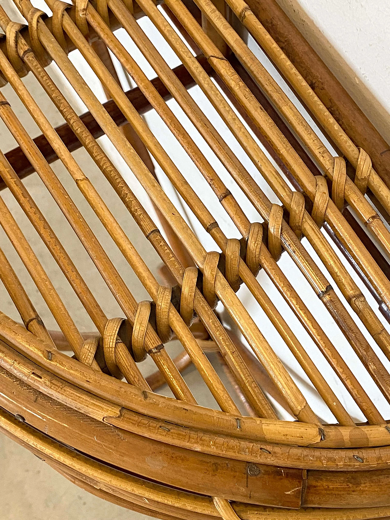 Bamboo console table, 1970s 7