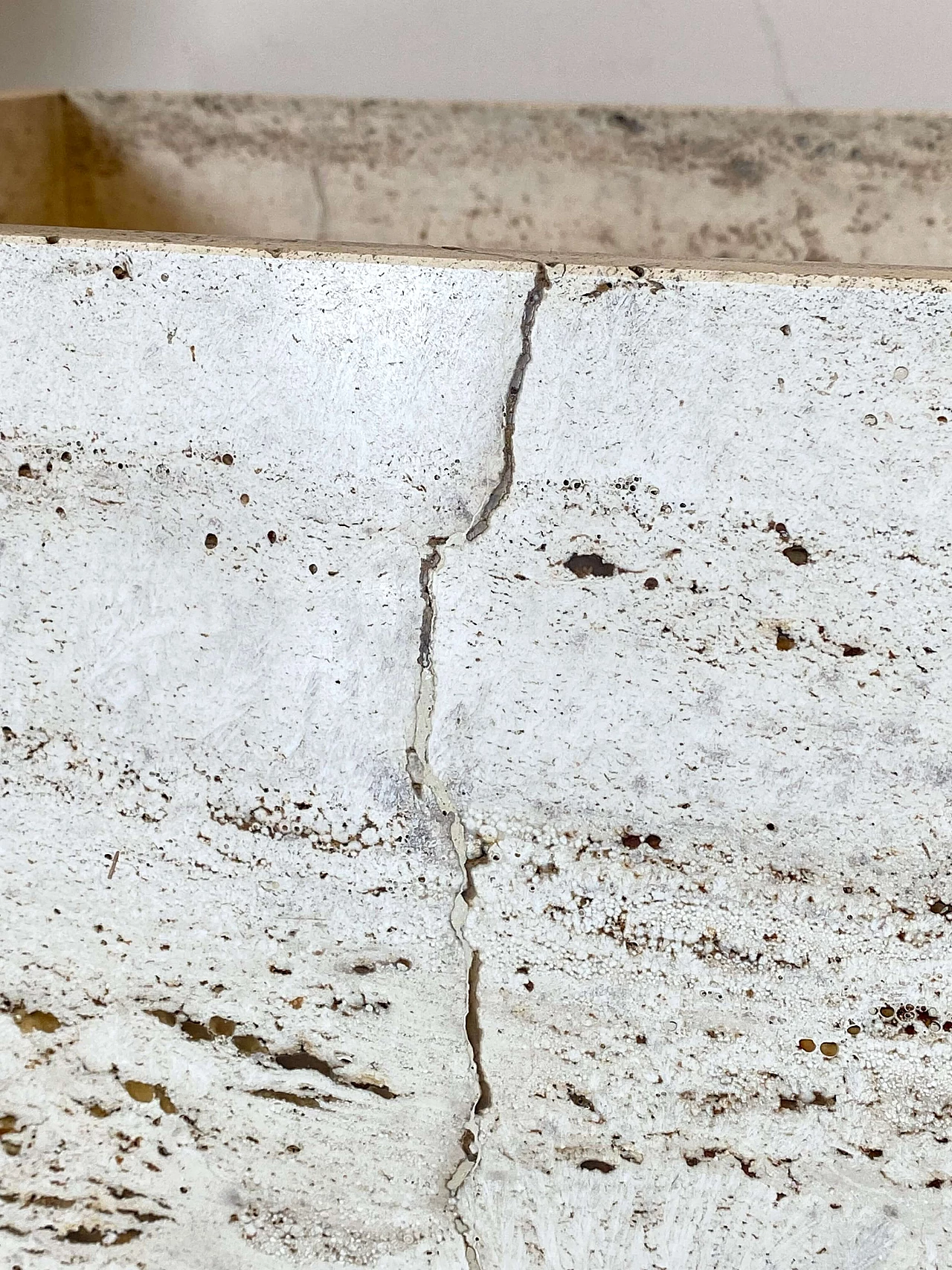 Pair of travertine planters with wheels, 1970s 14