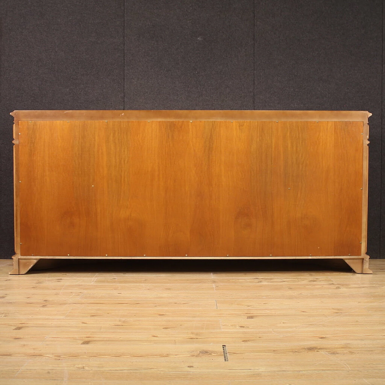 Sideboard in lacquered and painted wood with landscapes and floral decorations, 1970s 10