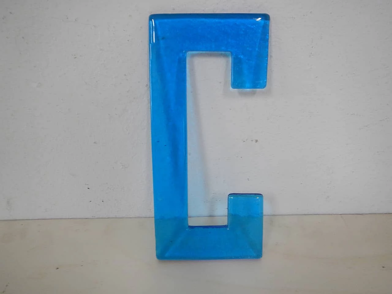 Letter C in glass, 1980s 2