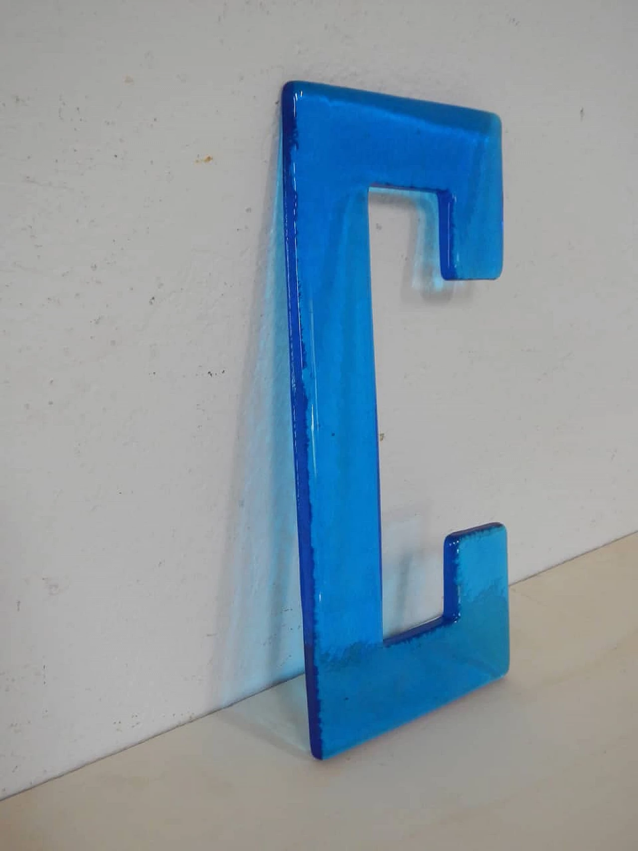 Letter C in glass, 1980s 3