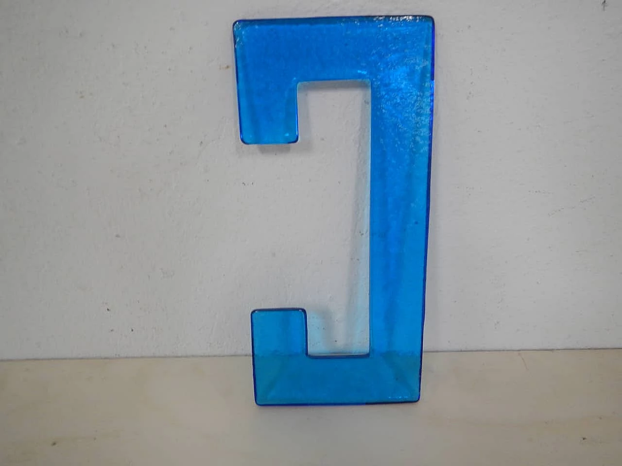 Letter C in glass, 1980s 4