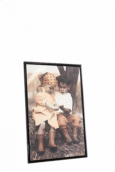 Print with boy and girl holding hands, 2000