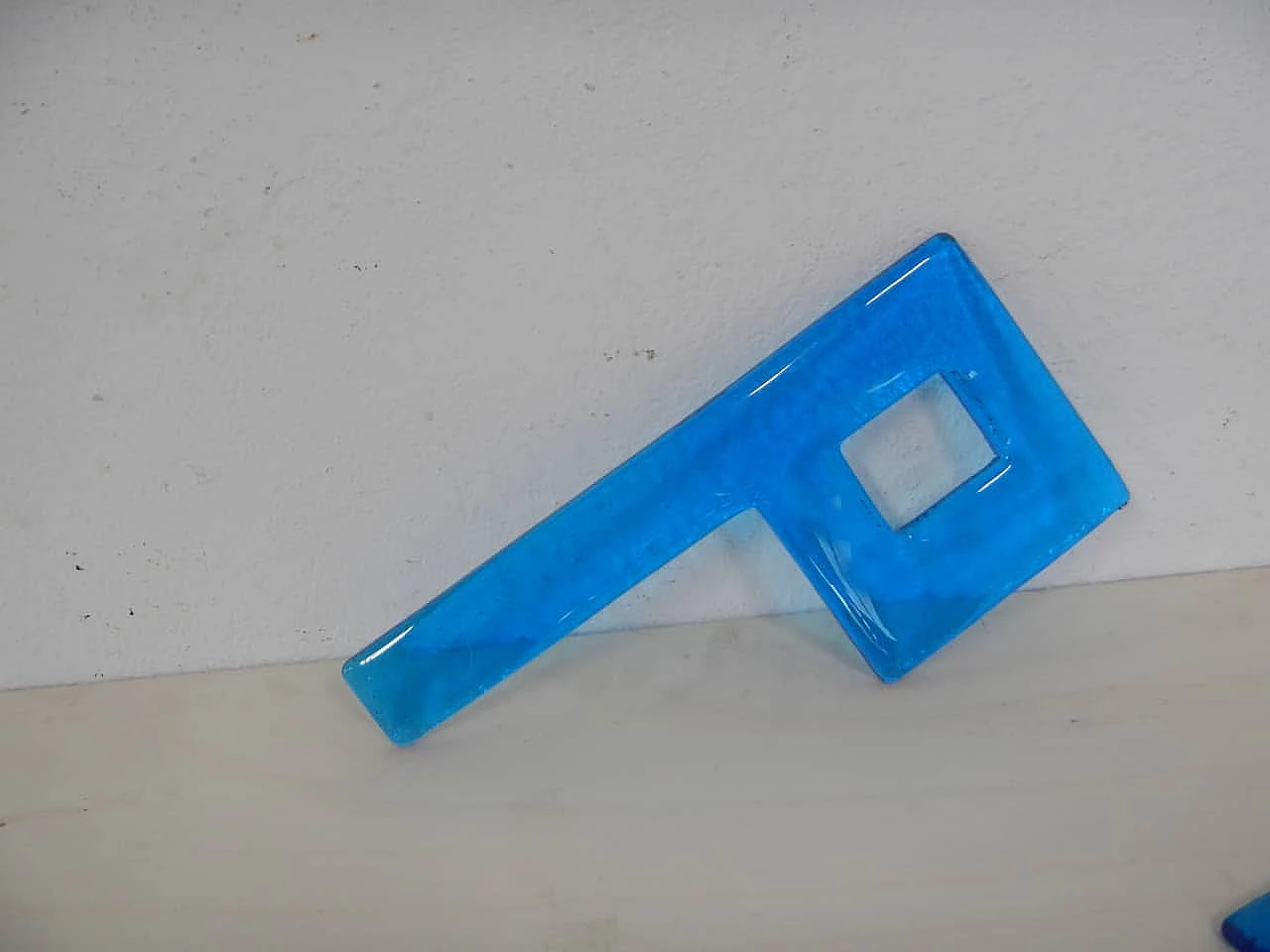 Glass letter P, 1980s 1