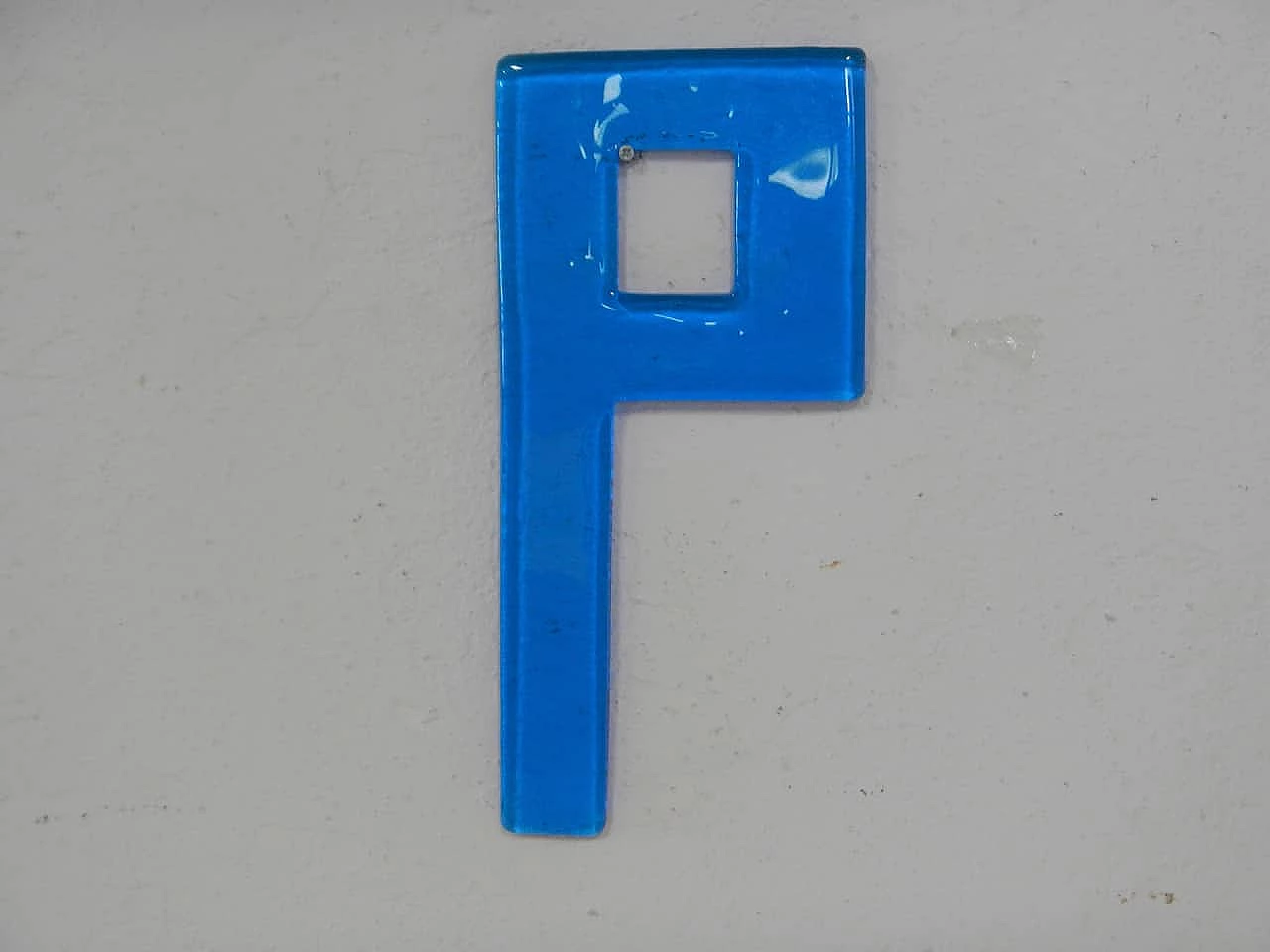 Glass letter P, 1980s 2