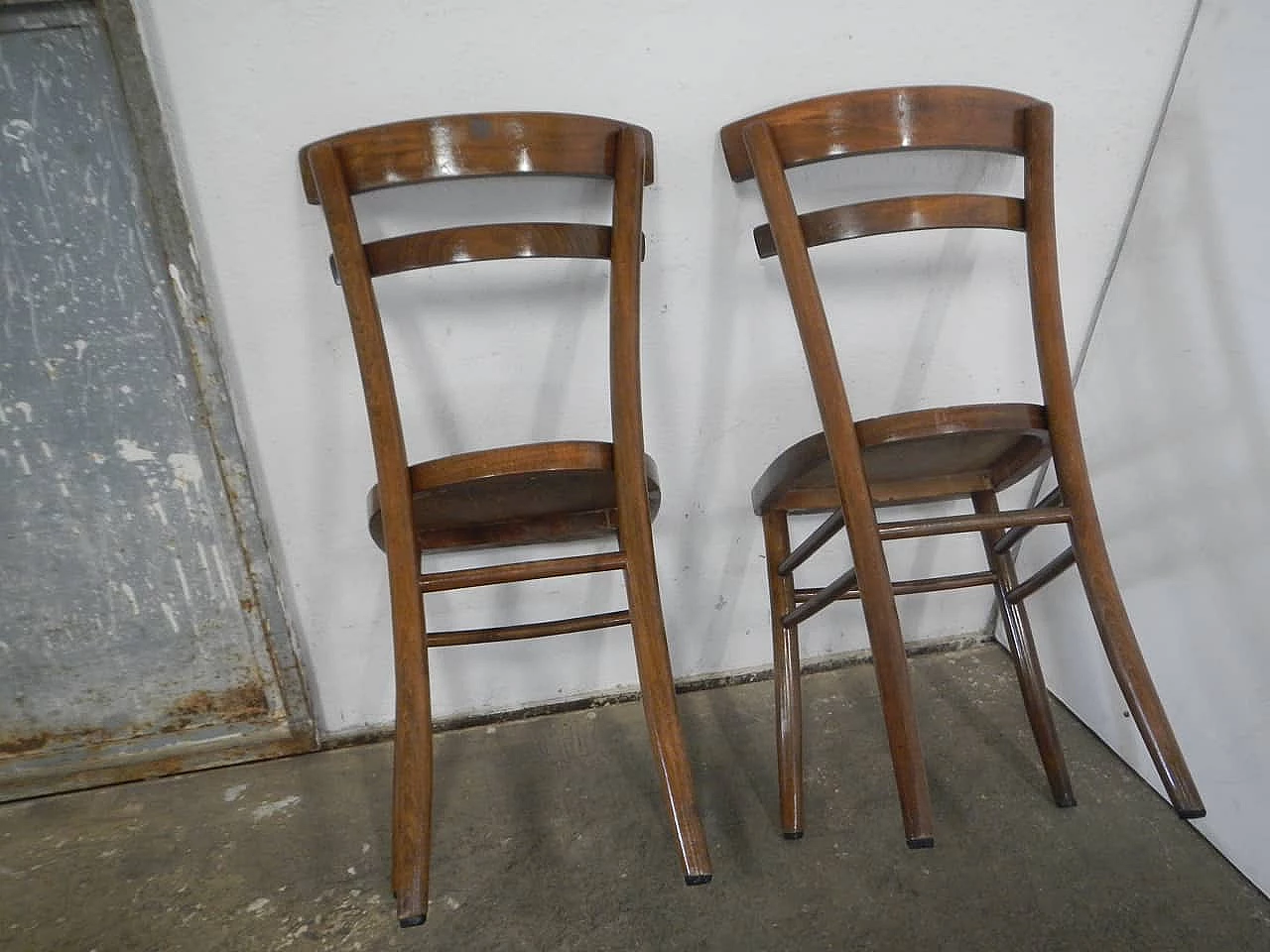 Pair of beechwood chairs, 1950s 3