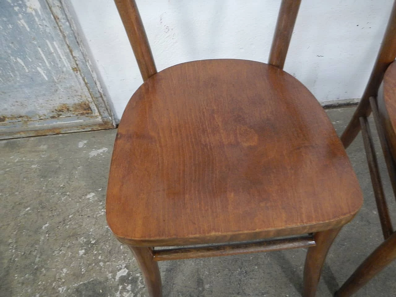 Pair of beechwood chairs, 1950s 5