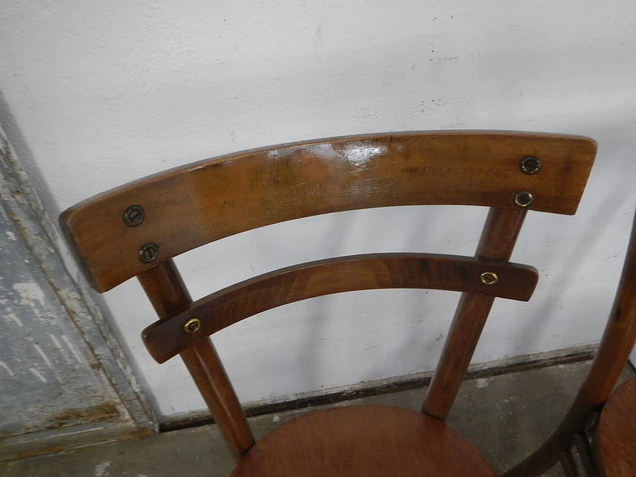 Pair of beechwood chairs, 1950s 6
