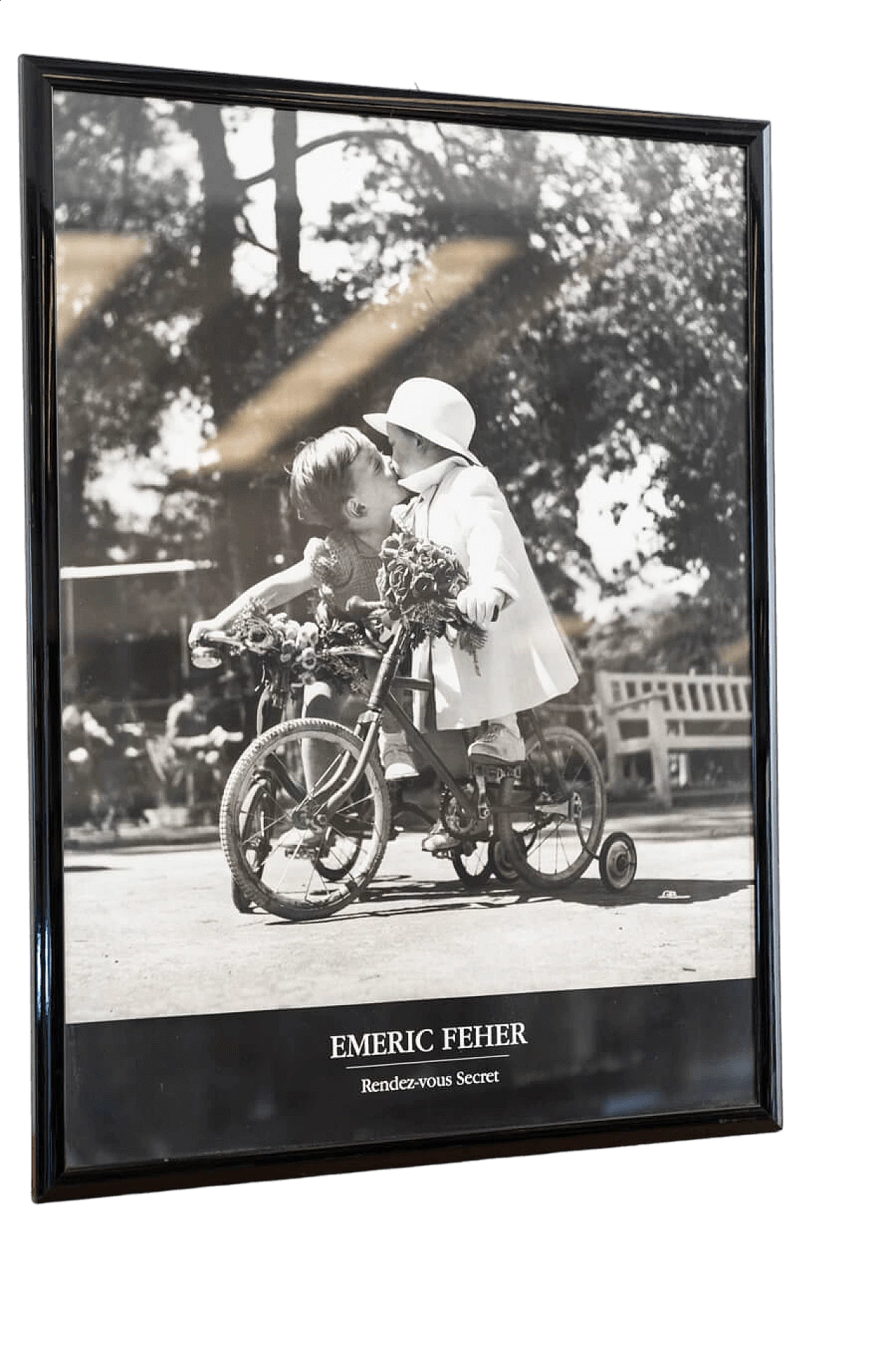 Black and white print of children on tricycle, 2000 11