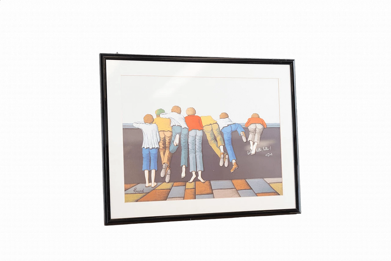 Stampa colorata di bambini che si arrampicano, 2000 8