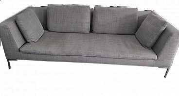 Charles 3P grey fabric sofa by Antonio Citterio for B&B Italia, 2000s