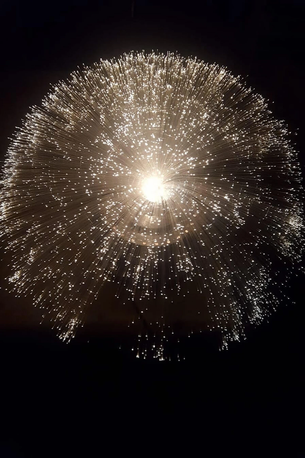 Lampada da tavolo in metallo cromato e fibra ottica, anni '70 26