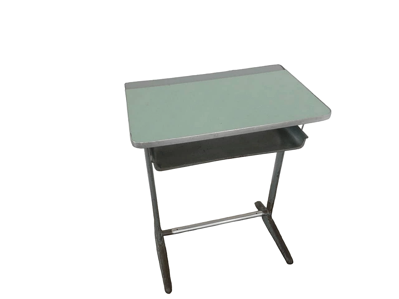 Iron and formica school desk, 1950s 11