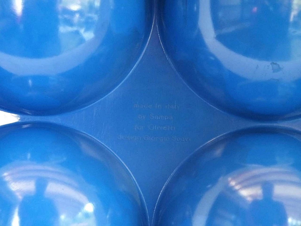 Blue Sampa ashtray by Giorgio Soavi for Olivetti, 1960s 5