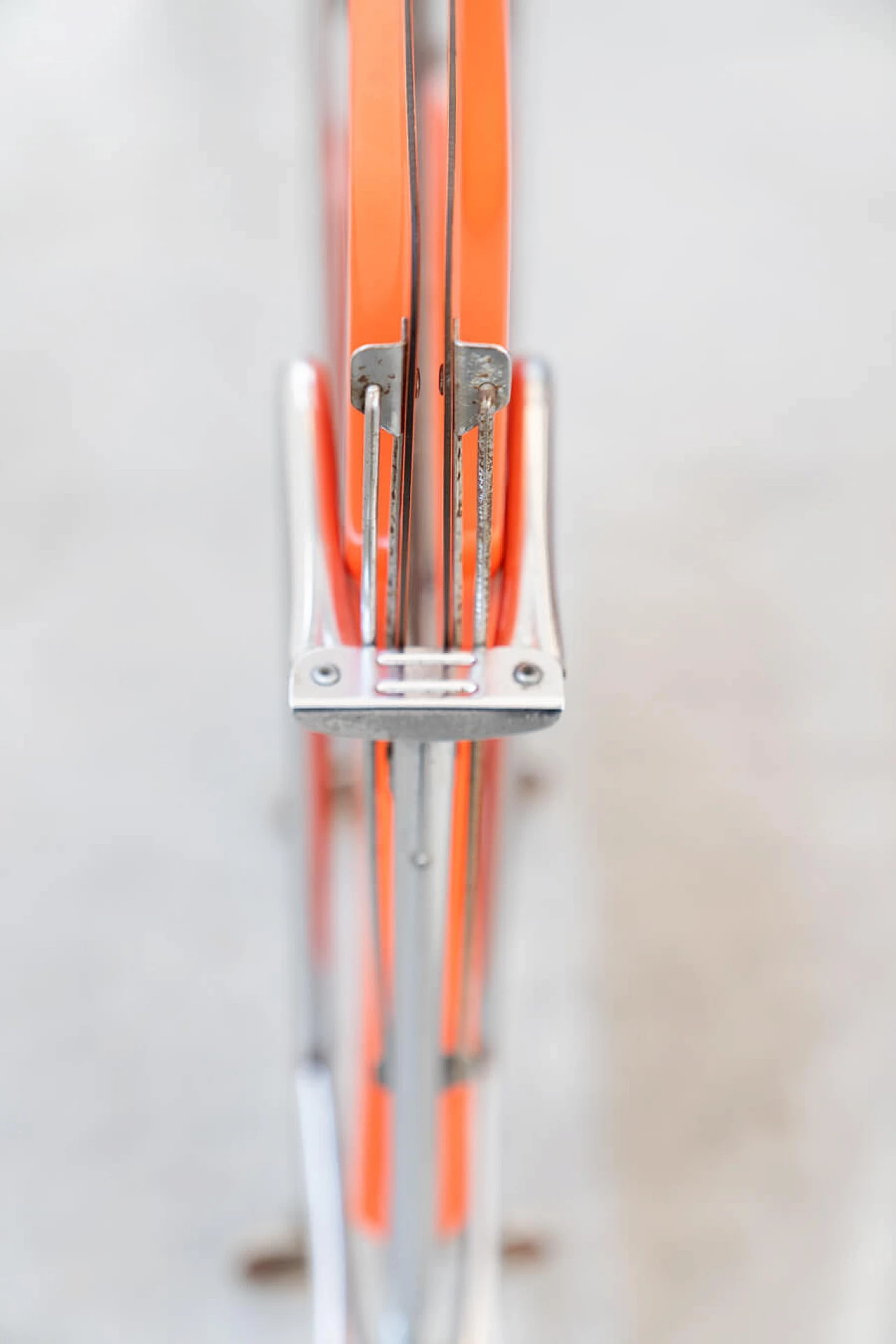 Orange plastic and metal folding trolley, 1970s 1379884