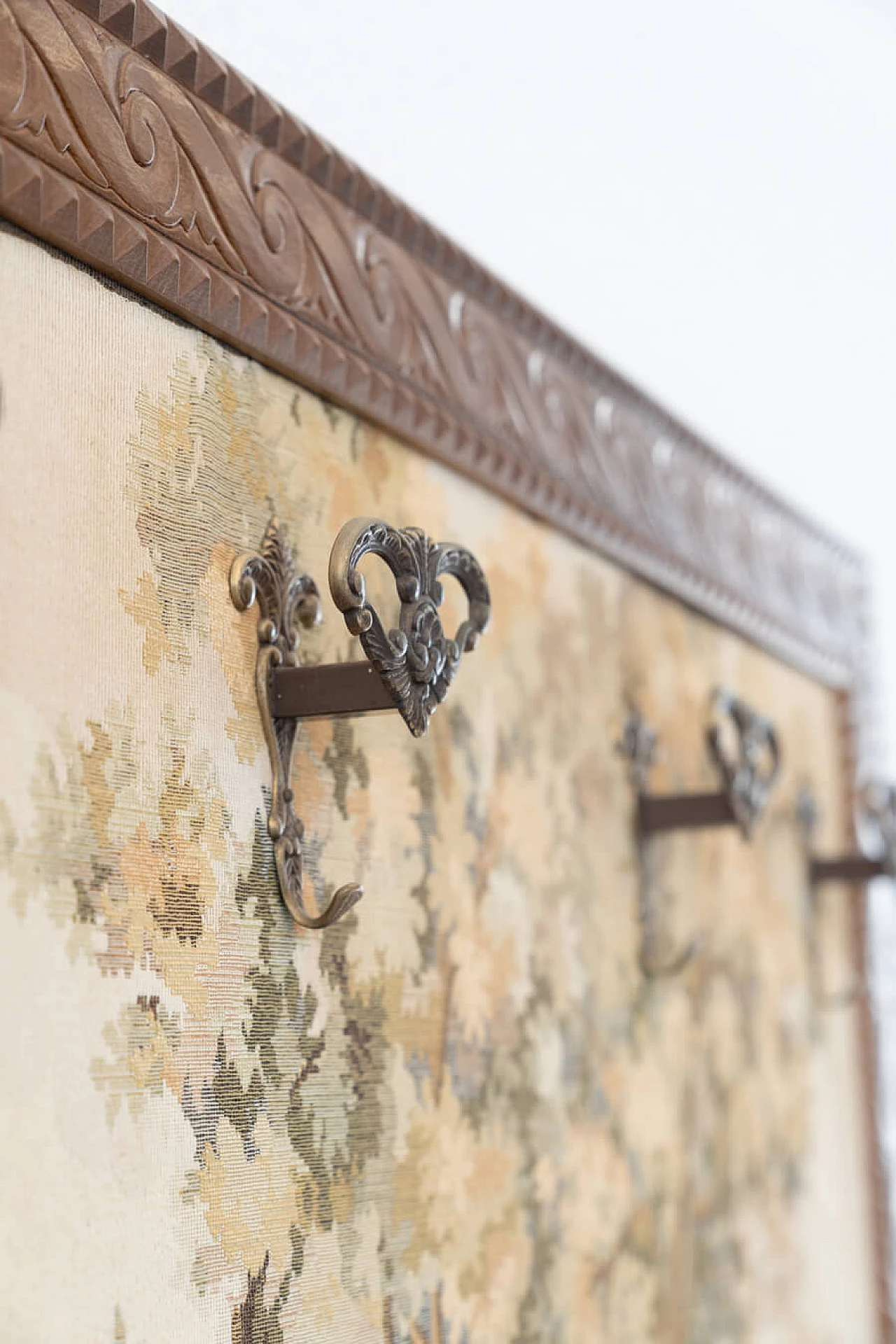 Tapestry with wooden frame and brass hangers, 1960s 1460363