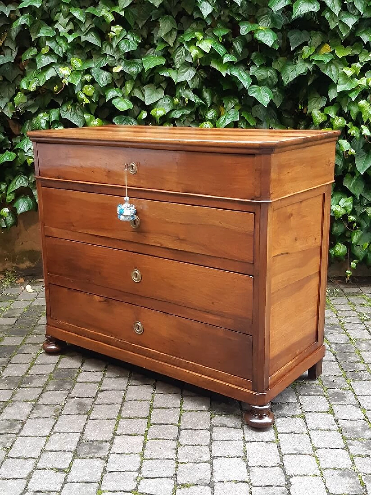 Solid walnut chest of drawers, 19th century 4