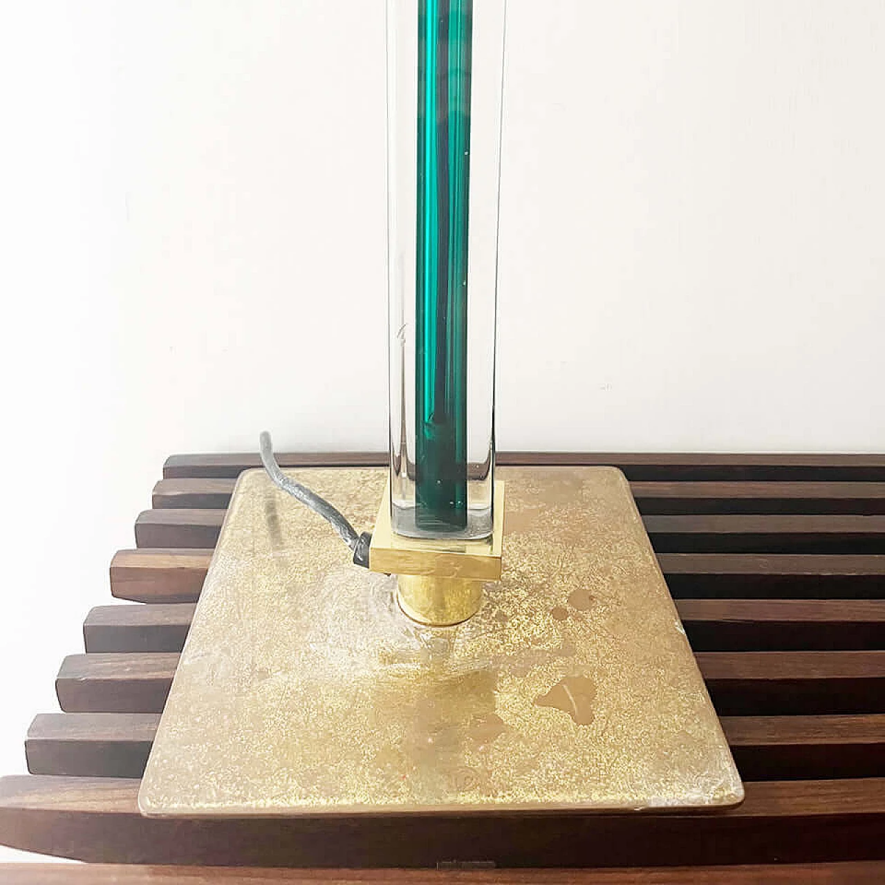 Belboi table lamp in milky glass and metal by Venini, 1991 1