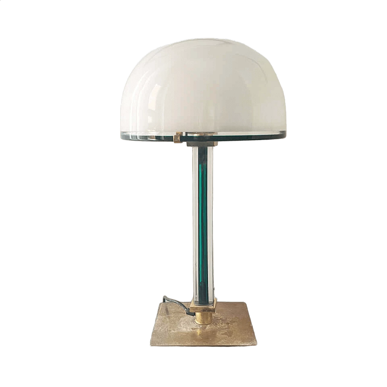 Belboi table lamp in milky glass and metal by Venini, 1991 8