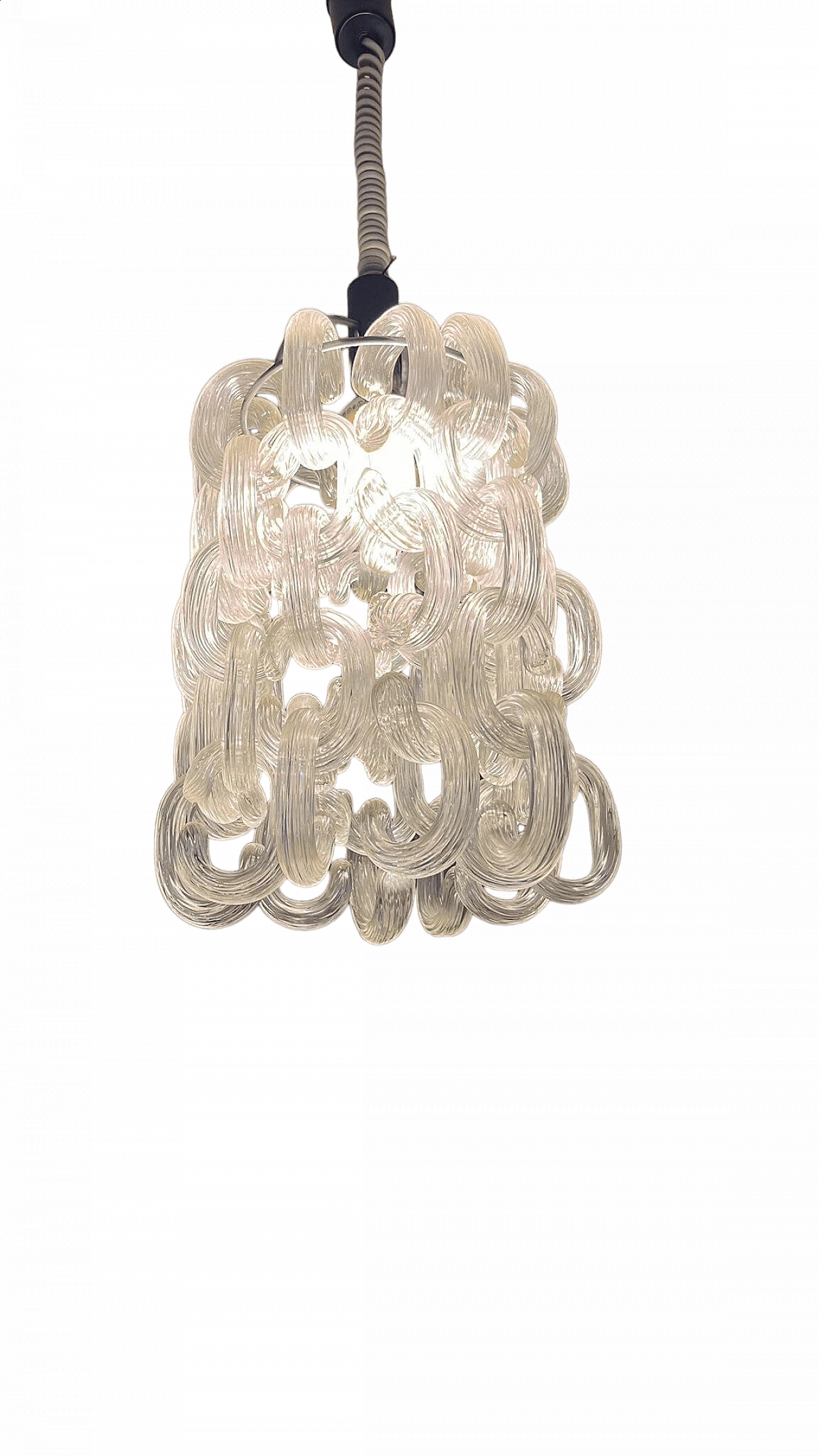 Glass ring chandelier by Fratelli Toso, 1970s 4