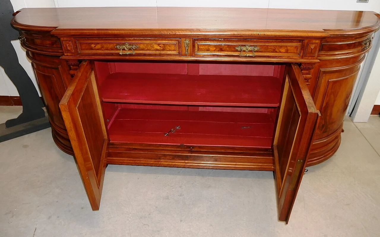 French walnut sideboard with doors and drawers, late 19th century 3