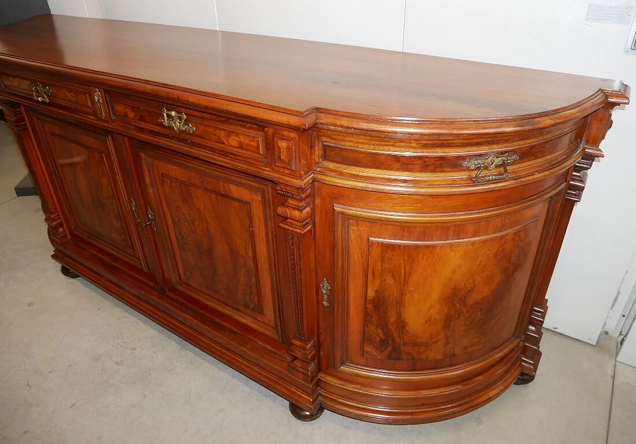 French walnut sideboard with doors and drawers, late 19th century 13