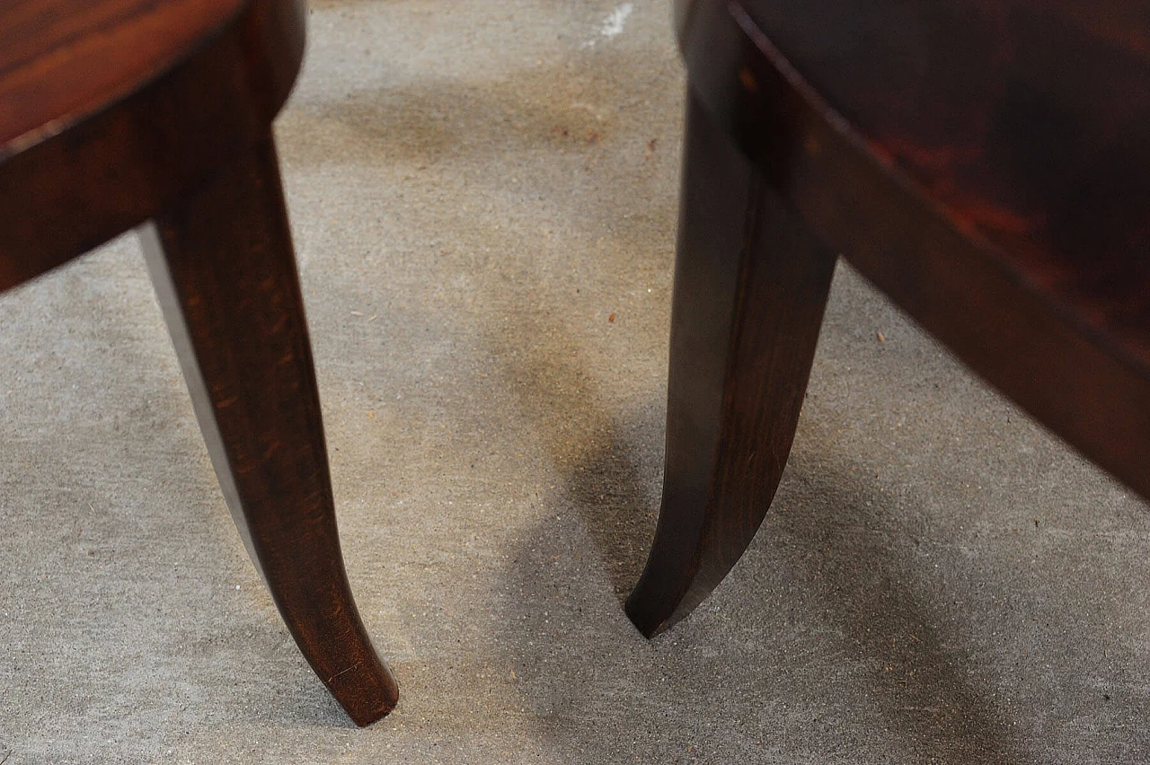 4 Walnut chairs by Thonet, 1950s 15