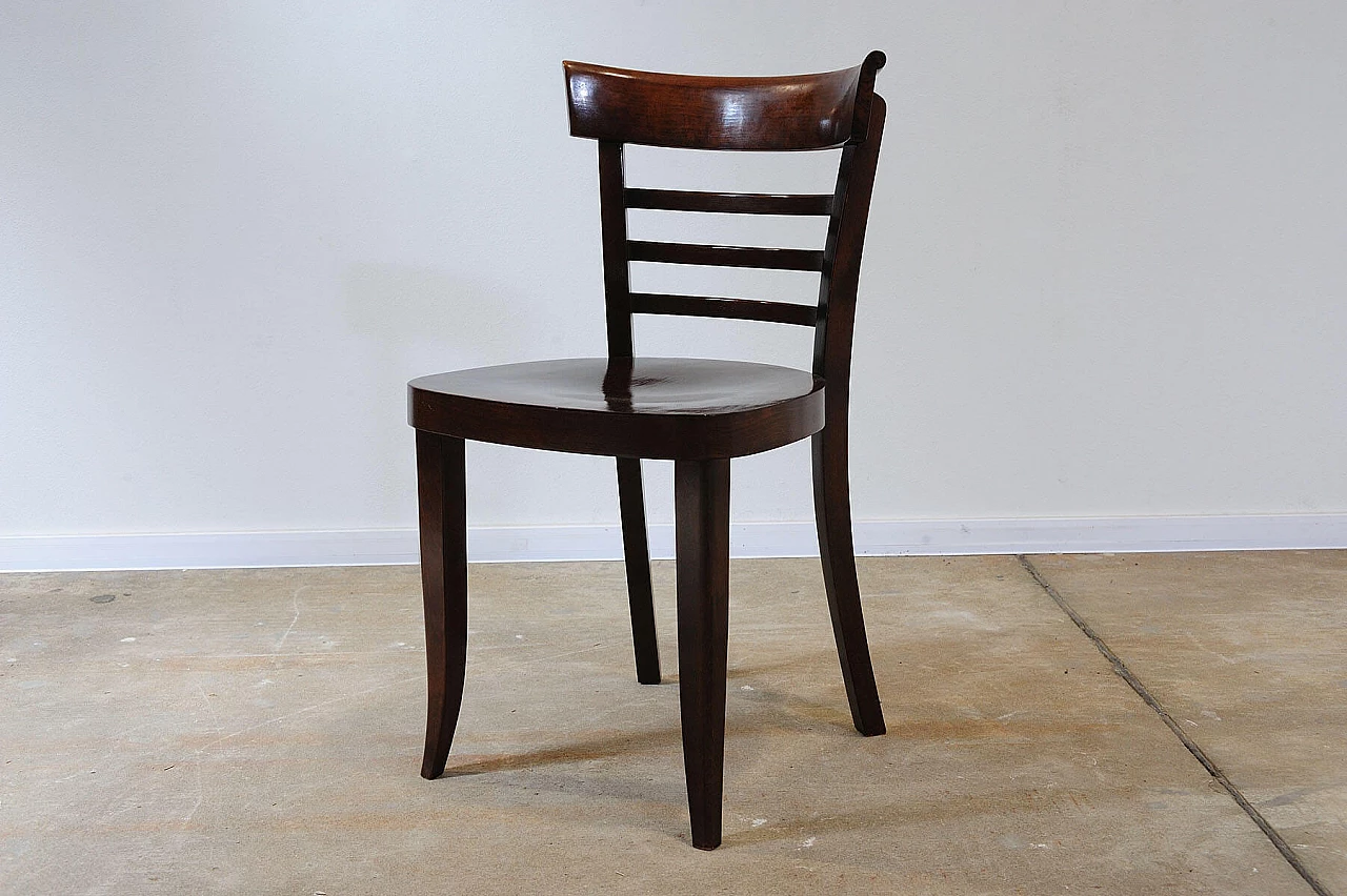 4 Walnut chairs by Thonet, 1950s 24