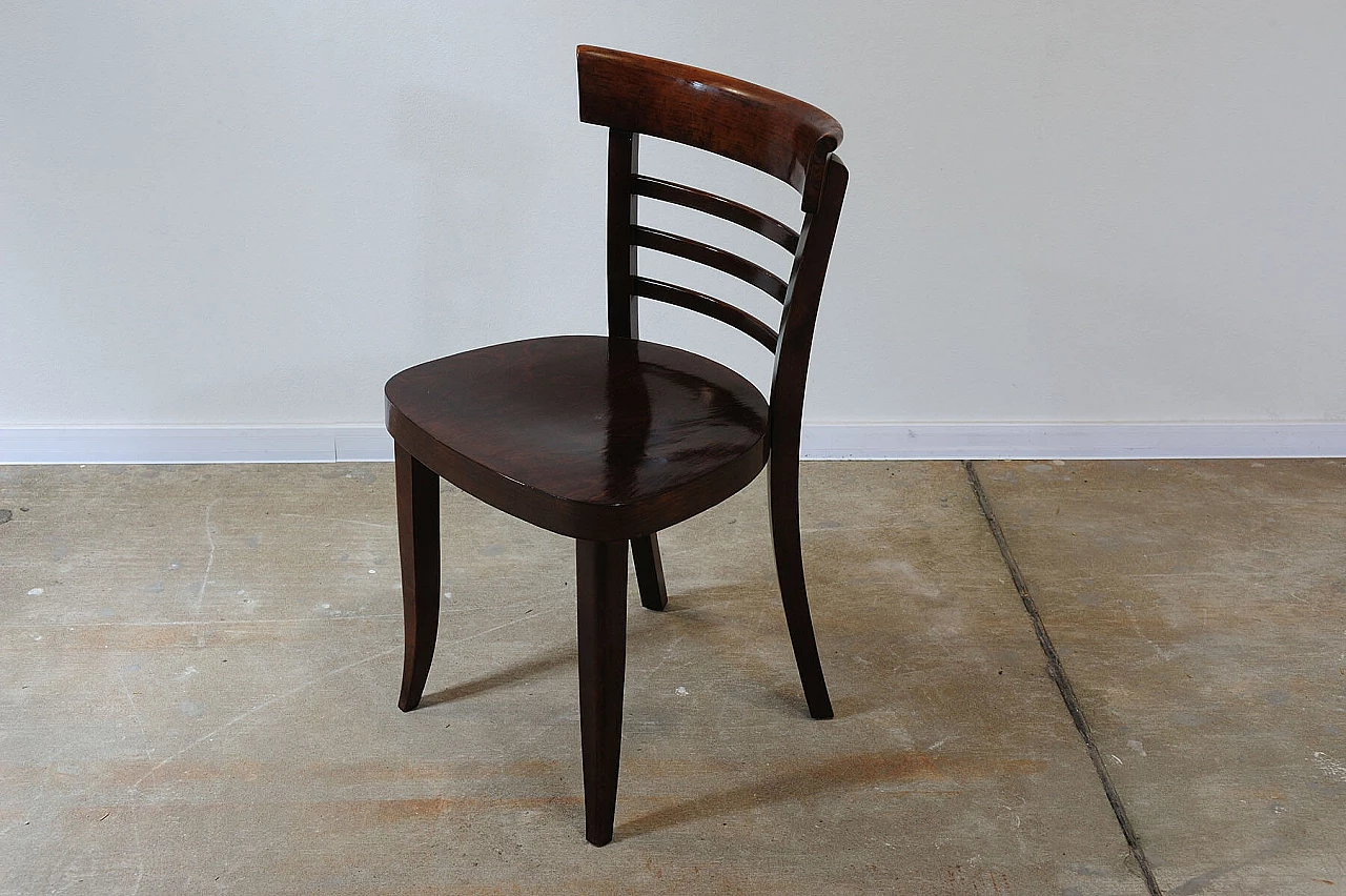 4 Walnut chairs by Thonet, 1950s 27