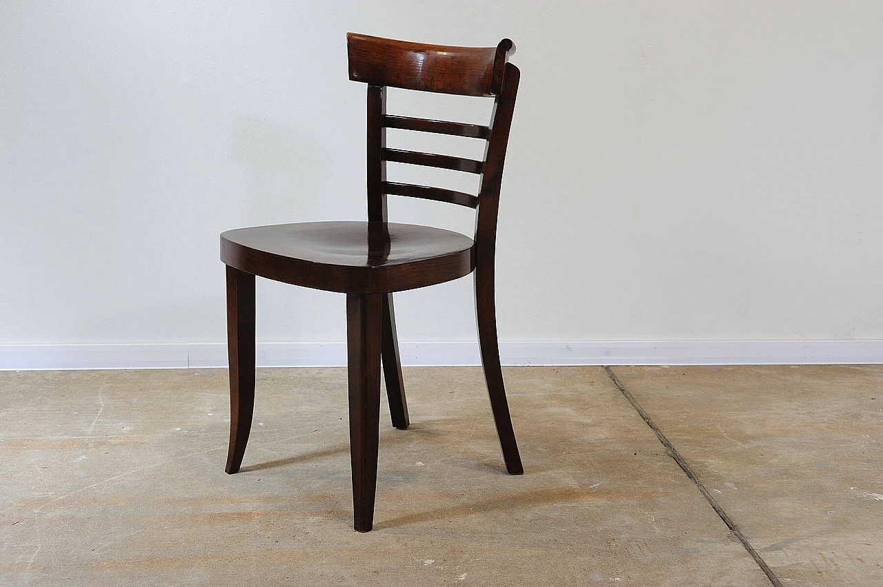 4 Walnut chairs by Thonet, 1950s 28
