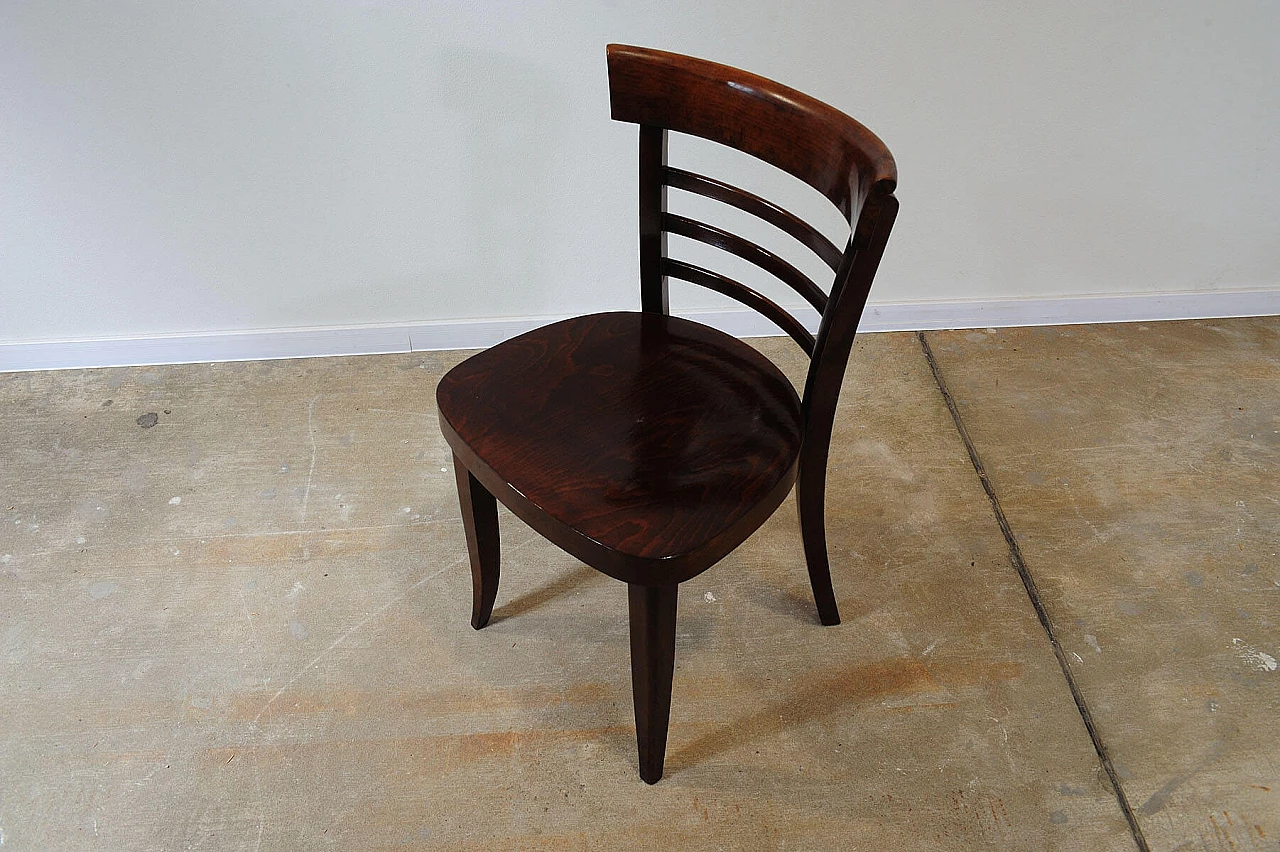 4 Walnut chairs by Thonet, 1950s 31