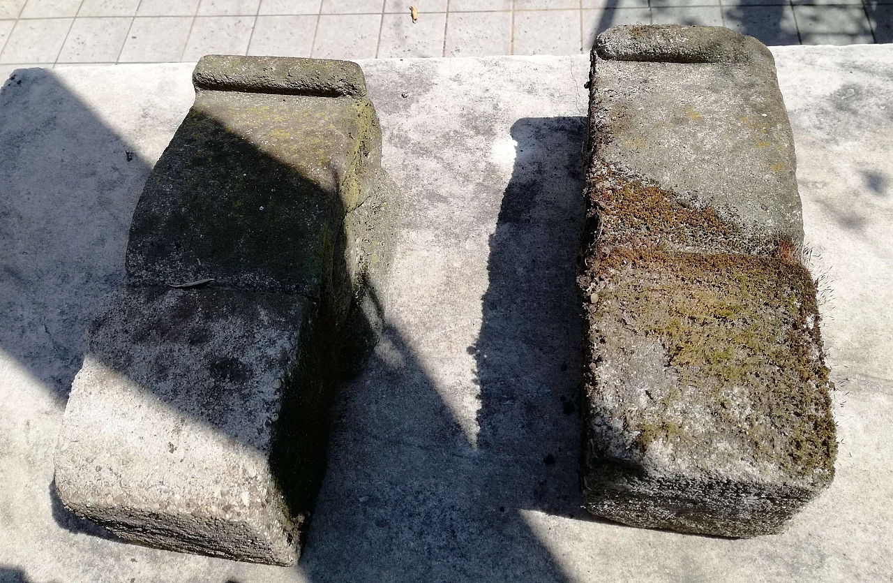 Coppia di mensole di sostegno stile Gotico in pietra 10