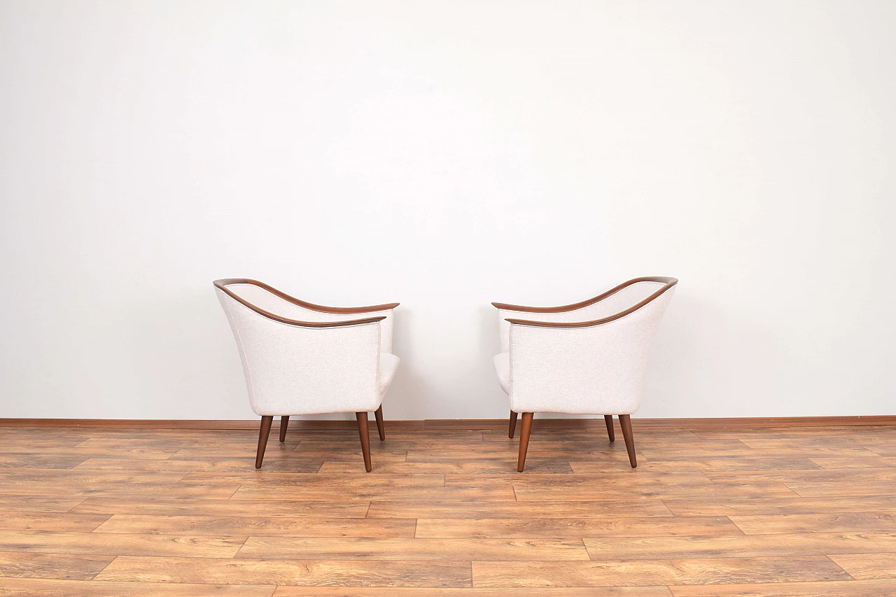 Pair of 550 teak armchairs by Fredrik A. Kayser for Vatne Lenestolfabrikk, 1960s 2