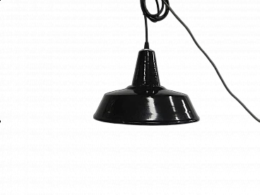 D30 black metal ceiling lamp, 1950s