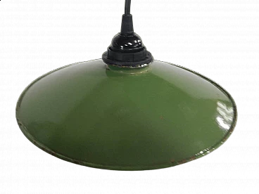 Green metal chandelier, 1940s
