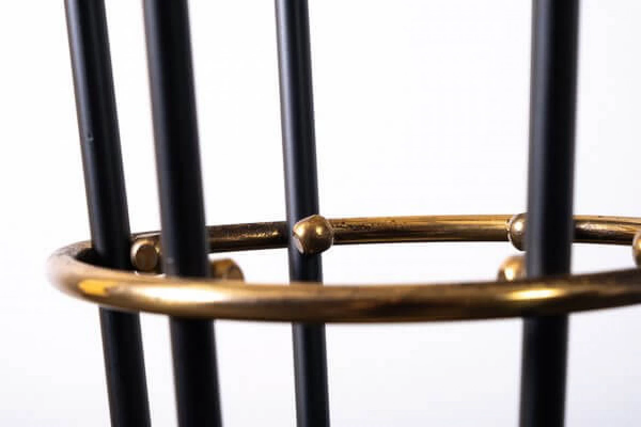 Lampada da terra in marmo, ottone e vetro di Stilnovo, anni '50 2