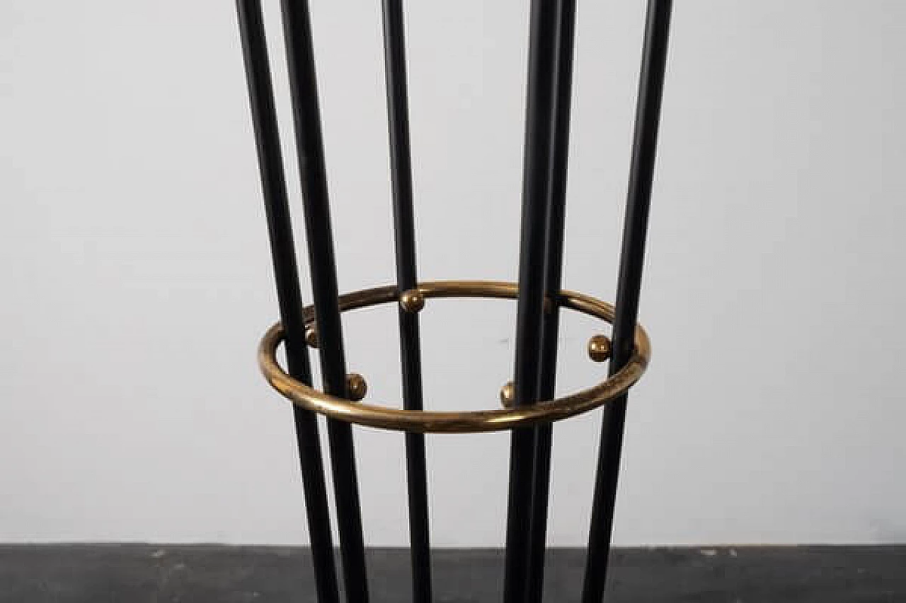 Lampada da terra in marmo, ottone e vetro di Stilnovo, anni '50 7