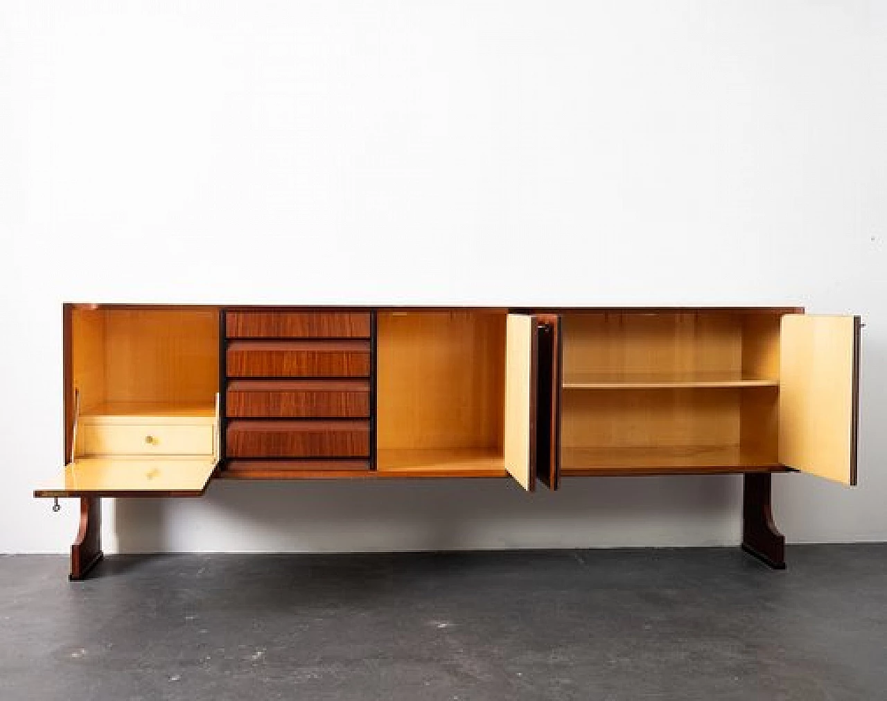 Credenza in teak di Fratelli Barbieri, anni '60 4