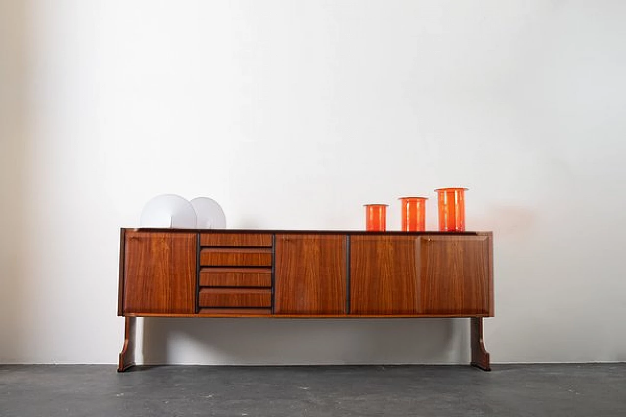 Credenza in teak di Fratelli Barbieri, anni '60 15
