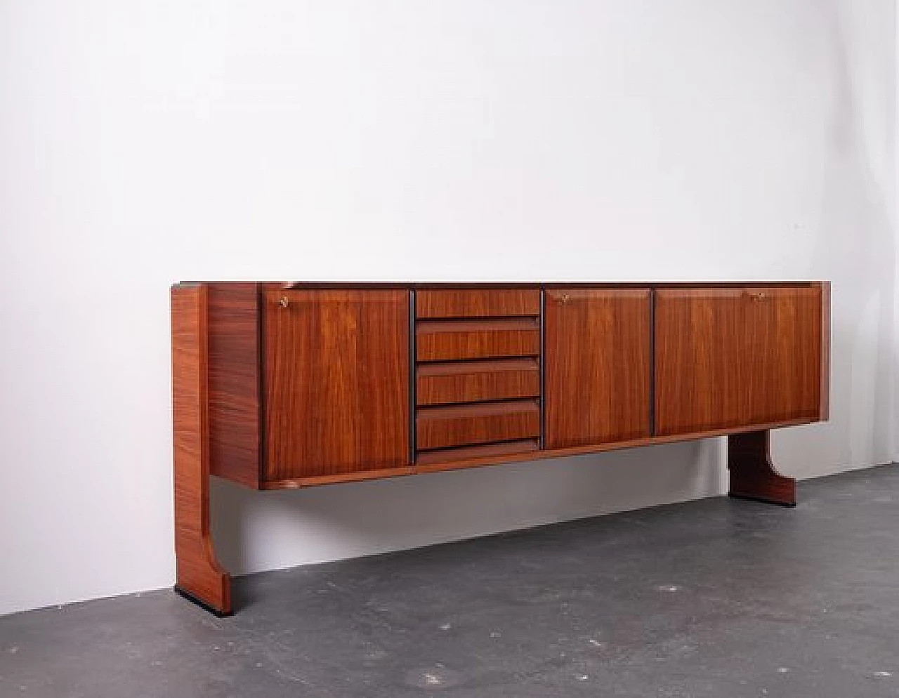 Credenza in teak di Fratelli Barbieri, anni '60 21