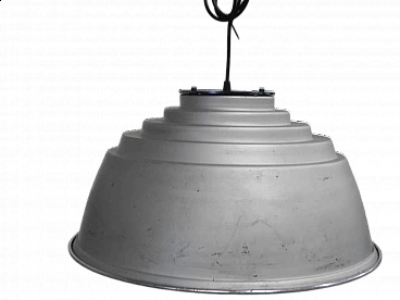 Industrial bell-shaped aluminium chandelier D581950, 1950s