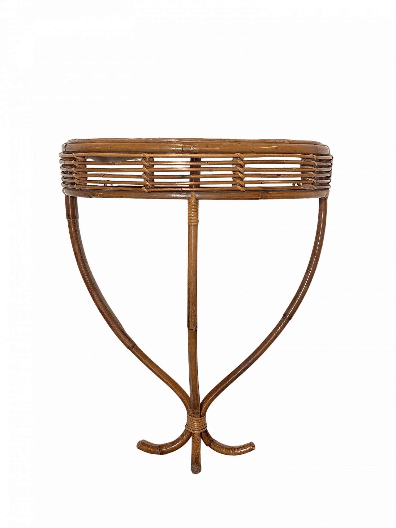 Bamboo console table, 1970s 11