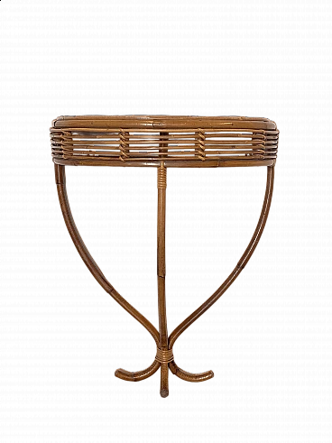 Bamboo console table, 1970s