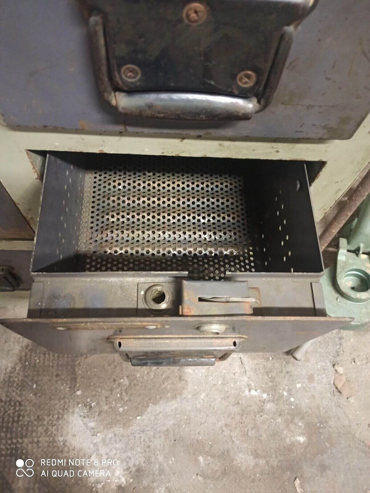 Two-tone iron industrial chest of drawers, 1950s 7