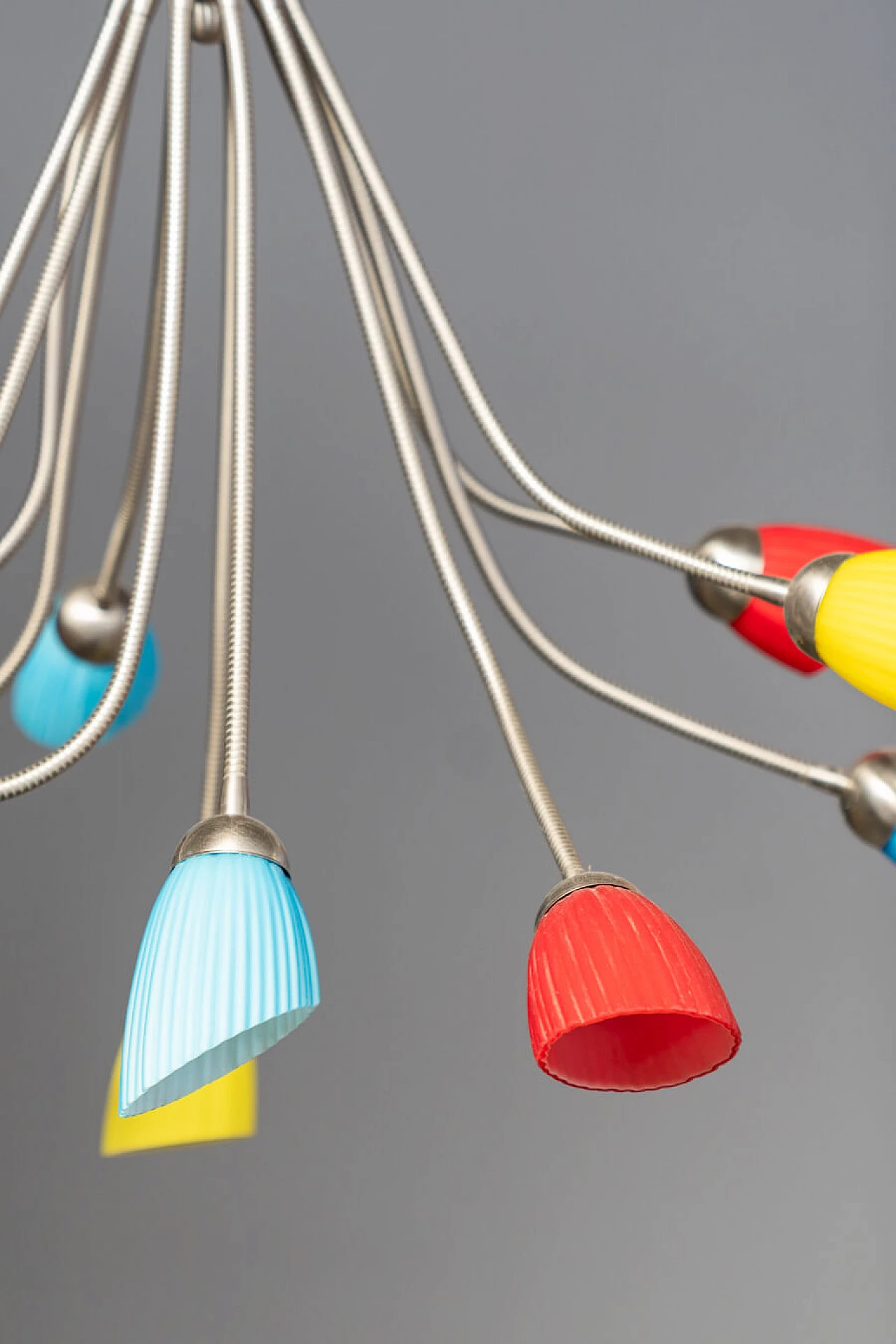 Lampadario De Majo in vetro di Murano collezione Poli Pò, anni '80 11