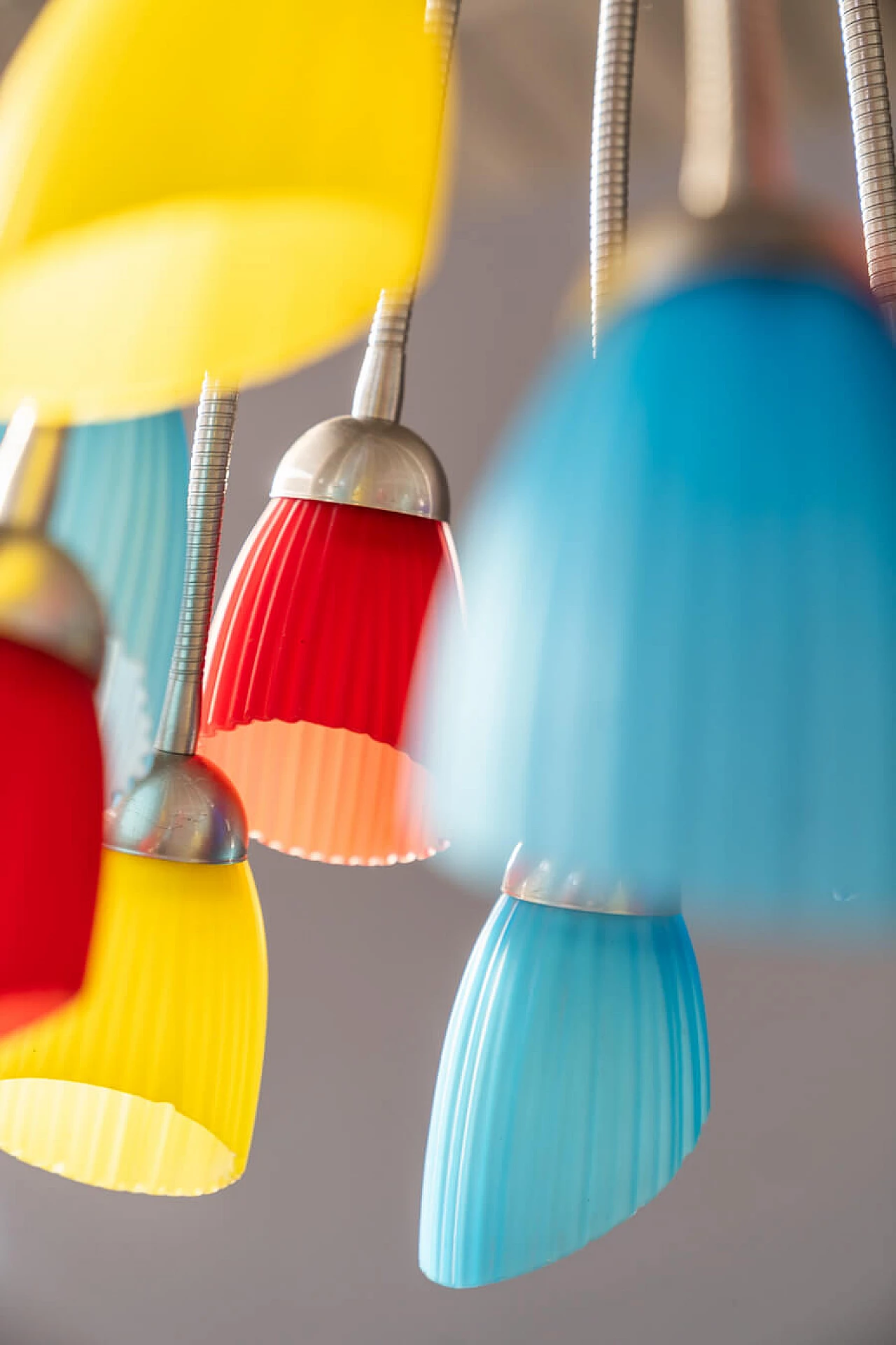 Lampadario De Majo in vetro di Murano collezione Poli Pò, anni '80 12