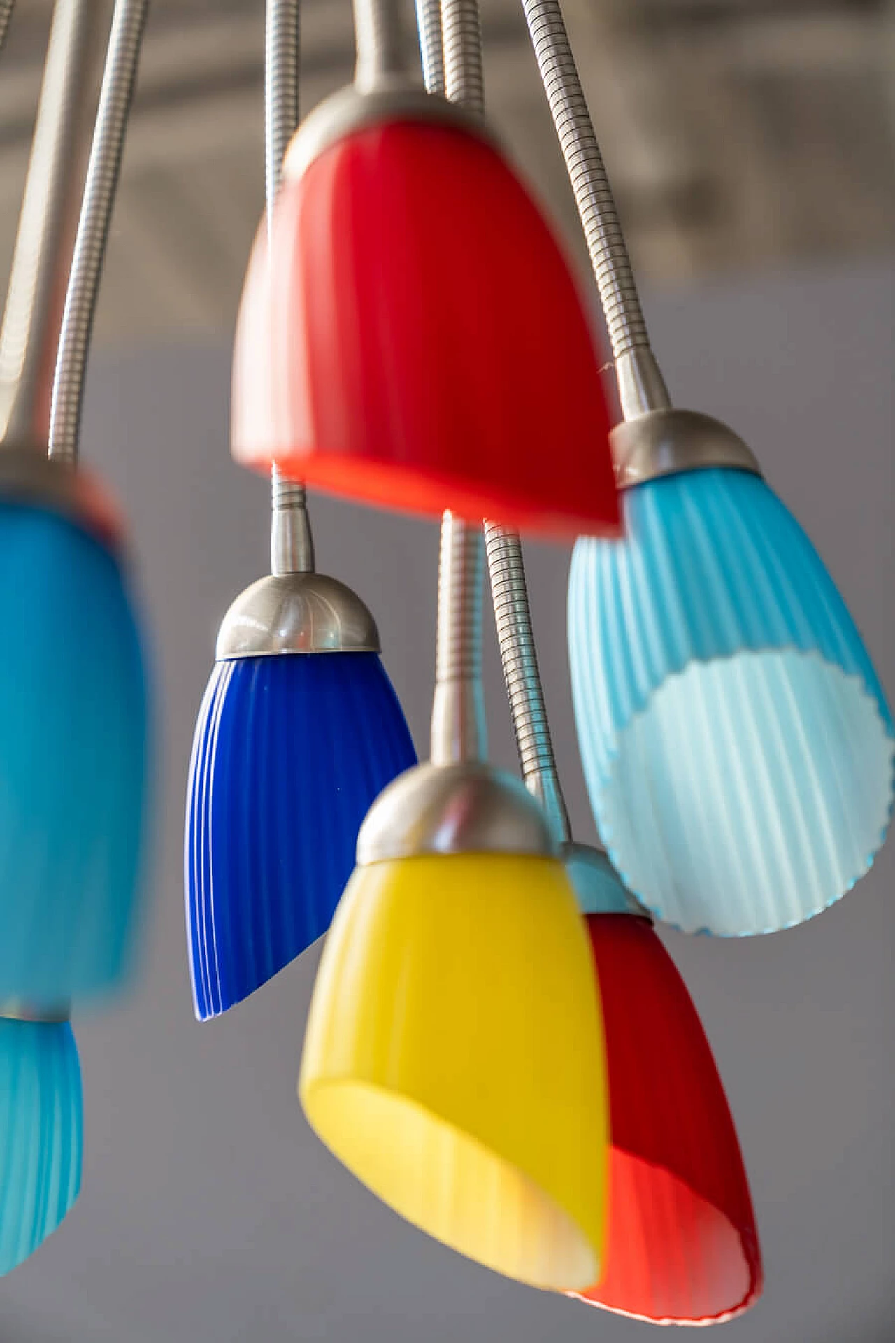 Lampadario De Majo in vetro di Murano collezione Poli Pò, anni '80 13