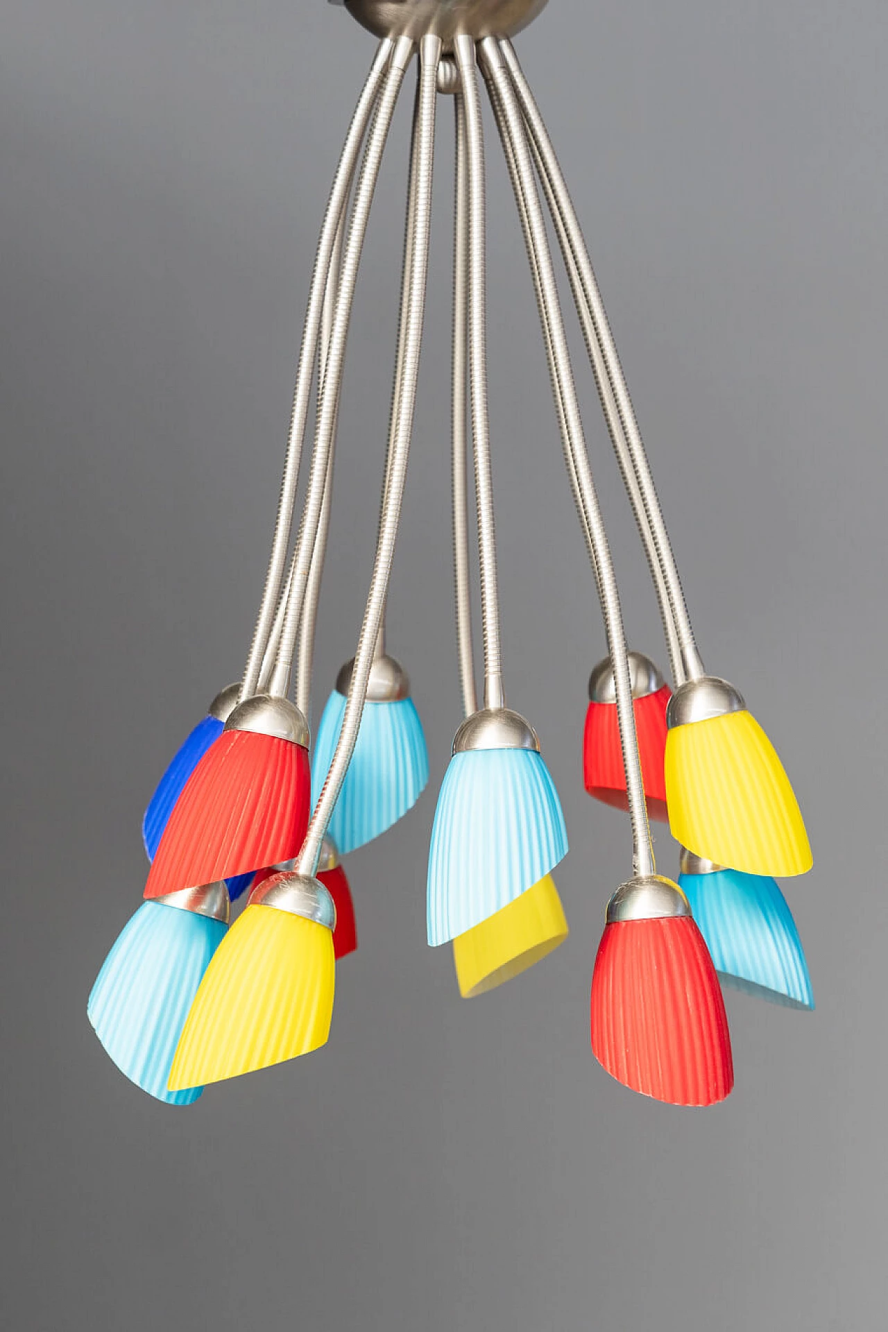 Lampadario De Majo in vetro di Murano collezione Poli Pò, anni '80 14