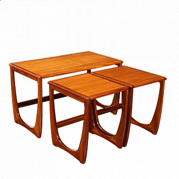 3 Tavolini a nido in teak di G-Plan, anni '60