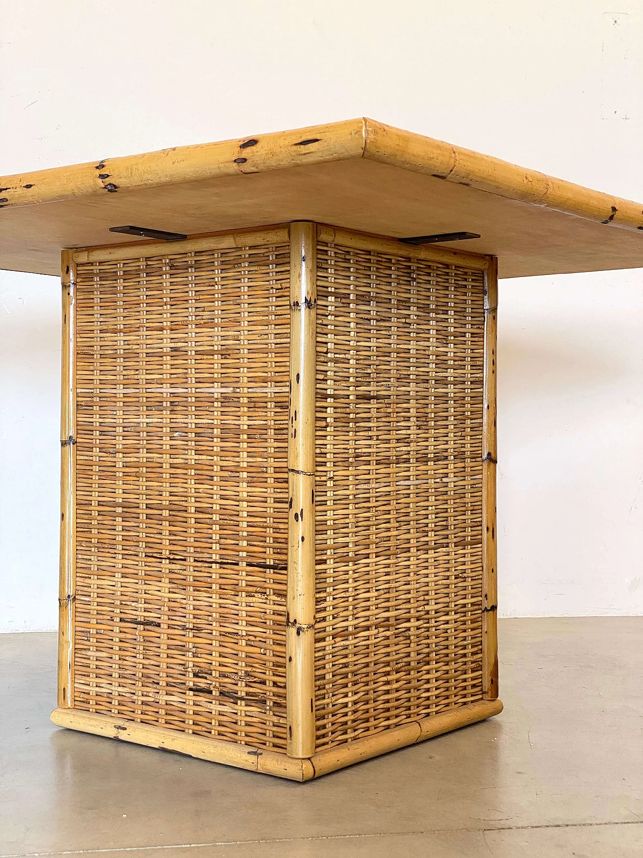 4 Chairs and table in bamboo in the style of Vivai del Sud, 1970s 8